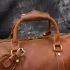 Duffel Bags High Fashion Leather Travel Bag For Male Large Capacity Men Duffle Tote 17 Inch Laptop Handbag With Shoe