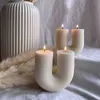 Scented Candle U-Shaped Home Decorative Candle Geometric Scented Candles Rainbow Bridge Room Decor Aroma Candles Decorations Aromatherapy velas P230412