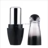 Storage Bottles 12.1mm Gradient Black Empty Lipstick Tube Plastic Lip Packaging Refillable Bottle Clear Cap Cosmetic Container 30/50pcs