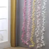 Dekorativa blommor 1,8 m Cherry Blossom Vine Simulation Flower Bedroom Decoration Bakgrund Artificiell