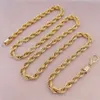 Collares pendientes de 8 mm Cadena de cuerda de oro macizo de 18 quilates para hombres Collar de oro puro Au750 Joyería Idea de regalo personalizada con cadena de oro real Au750