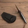 Couteau droit de survie de qualité supérieure G2378 D2 Drop Point Lame de finition satinée Full Tang G10 Poignée Camping en plein air Chasse Couteaux à lame fixe avec Kydex