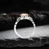 Platina pläterad äggformad justerbar diamantring engagemang diamantring för kvinnor smycken krona silver moissanit ring kvinnor