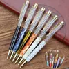 DIY Pen Marble Crystal Ballpoint Pens Handmade Self-Assembling Sand Shell Glitter Foating dh004