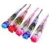 Favor de festa Light Up Rose Growing Silk Fater Birthday Supplies Decoração de casamento Valentins Dia das mães Halloween Flores falsas Q42