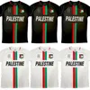 2023 2024 Palestine Soccer Jerseys Black Center Stripe (Rouge / Vert Anglais) Chemise de football War Justice March Uniforme de football