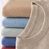Herrenpullover, Kaschmir-Baumwollmischung, warme Pullover, Pullover mit O-Ausschnitt, gestrickt, Winteroberteile, männliche Wollstrickwaren, Pullover in Übergröße, M-5XL
