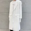 Hommes Trench Coats Épaule Boucle Conception Coréenne Streetwear Mode Lâche Casual 34 Longueur Manteau Survêtement Hommes Longue Veste Pardessus 230413