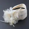 Hair Clips Summer Fashion Feather Light Blue Floral Beautiful Hoop Fairy Wide Girl Dance Clip Headband 702