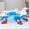 Diecast Model car Large Spray Inertia Airplane Toy for Children Transport Aircraft Storage Alloy Vehicle Model with Music Light Kids Airliner Gift 230412