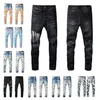 2023 Designer Jeans Herren Denim Stickerei Hosen Mode Löcher Hosen US Größe 28-40 Hip Hop Distressed Zipper Hosen für Männer je294a