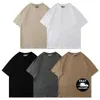 21SS Designer Tide T Shirts Chest Letter Laminerad tryck Kort ärm High Street Loose Overize Casual T-shirt 100% Pure Cotton Tops för män och kvinnor34