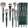 Makeup Brushes 14Pcs Set Super Soft Cosmetic Foundation Powder Blush Eye Shadow Lip Blend Wooden Handle Beauty Tool Kit Beginner