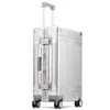Resväskor toppkvalitet aluminium resebagage affärsvagn resväska spinner boarding carry carry wolling 20 24 26 29 tum312i