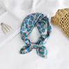 Scarves Square Scarf Hair Tie Band For Business Party Women Cute Pattern Head Head-Neck Satin Silk 50 50cm FJ384