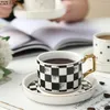 Tazze Set di tazze da caffè in ceramica Creativo Tè pomeridiano Tazza da ufficio Stile nordico Bere domestico