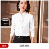 Frauen Blusen Hemd Frauen Professionelle Temperament 2023 Frühling Fashion Formal Langarm Chiffon Büro Damen Arbeiten Tops