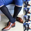 Erkek çorap nefes alabilen erkek çoraplar çizgili 39-44 ince siyah şeffaf tüp işletme günlük elbise 2024 yüksek kalite