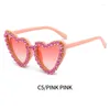 Sunglasses Heart Frame Glitter Diamond Crystal Designer Style Women UV400 Sun Glasses Fashion Sexy Ladies Rhinestone Eyewear