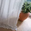 Rideau Blanc Au Crochet Pour Salon Rideaux Creusés Avec Gland Chambre Décoration De La Maison Fini Rideaux Dans