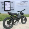 エレクトリックマウンテンバイク48V 750W/1500Wアルミニウム合金脂肪自転車電気自転車20インチイエローエビケル45km/h