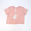 Lu Lu Align T-shirt estiva a maniche corte T-shirt sportiva Yoga Lemons Lemon Maglietta da donna progettata per la mobilità Vestibilità ampia Asciugatura rapida e traspirante LL LL