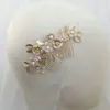 Hair Clips Retro Baroque Flower Comb Bridal Wedding Headpiece Gold Color Leaf Rhinestone Pearl Bridesmaid Accessories For Women Tiara