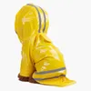 Chien Vêtements Imperméable Imperméable Petit Grand Manteau De Pluie À Capuche Réfléchissant Veste Extérieure Vêtements Pour Animaux De Compagnie Respirant Double Pont Coupe-Vent PU