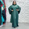 Etnische kleding Afrikaanse jurken voor vrouwen dashiki mode groene drill dolman mouwen jurk chiffon dames marokkaans turks