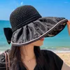 Hüte mit breiter Krempe, Sommer für Frauen, Sonnenhut, große Krempe, faltbar, leer, Kappe, Outdoor-Strand, Damen, UV-Schutz, Sonnenhut, Gorros