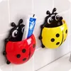 Cartoon schattige ladybug tandenborstelhouder met sukkel creatieve tandpasta opslagrek organizer keuken badkamer accessoires