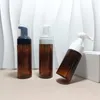 Frasco bomba de espuma âmbar, 100ml 150ml 200ml, dispensadores de sabão espumante, maquiagem cosmética, limpador facial, shampoo, gel de banho