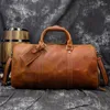 Duffel Bags High Fashion Leather Travel Bag For Male Large Capacity Men Duffle Tote 17 Inch Laptop Handbag With Shoe