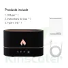 250ml Flame Humidifier 1 3 5H USB Smart Timing LED Electric Aroma Diffuser Simulation Fire Night Lamp