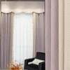 Curtain Modern And Simple Curtains For Living Room Bedroom Chenille Pink Shading Finished Crotinas Stitching Fabric