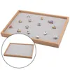 Jewelry Pouches Women Ring Tray Earrings Show Case Display Organizer Storage