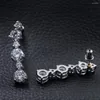 Ensemble de boucles d'oreilles et collier en zircone cubique pour femmes, ensemble de boucles d'oreilles de mariage de qualité supérieure, RFD2545