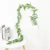 Decorative Flowers 6Ft Fake Plastic Eucalyptus Garland Green Plant Ivy Vine Decorations For Home Wedding Table Centerpieces Decor