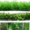 Fleurs décoratives 23x15 pouces vert fausse plante panneaux muraux feuilles artificielles toile de fond pour jardin extérieur décor maison verdure