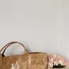Вечерние сумки Сумка для покупок для молодых девушек Коричневая бумага Tott Высокой емкости Модная повседневная прозрачная сумка из ПВХ 231113