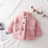 Coat Fashion Baby Girl Boy Winter Jacket Tjock Lamb Wool Spädbarn Småbarn Barn Varma får som Outwear Cotton 231113