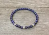 Strand Lapis Lazuli Kobiety lub mężczyźni Bransoletka Kamień Naturalny Tygrys Tygrysy Kości biżuterii