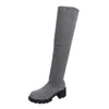 Boots Sexy Slim Over The Knee Stretch Socks Boots Women Autumn Thick High Heels Long Boots Woman Anti-slip Platform Shoes Comfortable AA230412