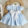 Flickans klänningar 2st Baby Spanish Boutique Clothes Spets Design Födelsedagsfest Spädbarn Toddler College Style Girls Dresses For Eid A2461 230413