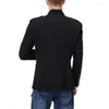 Costumes pour hommes Style chinois hommes Blazer hommes décontracté col montant hommes affaires mode vêtements Slim Fit manteau veste taille S-2XL