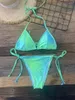 Kvinnors badkläder baddräkt 2023 Sexig bandage bikini halter strappy kvinnor brasiliansk slips färguppsättning badare baddräkt strandkläder