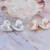 Designer Viviene Westwoods Français Design Sense Saturn Love Pearl Boucles d'oreilles Planète Forme Personnalité Exagérée Coeur De Pêche Argent Aiguille Boucles D'oreilles Femme Boucle D'oreille