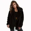 Femmes fausse fourrure élégant noir Shaggy manteau vêtements d'extérieur automne chaud en peluche Teddy manteau Streetwear femme fourrure moelleux veste d'hiver pour les filles vestes