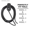 Accesorios para vehículos eléctricos para Tesla Model 3 Y S X EU/US Organizador de cables de carga Soporte de pared Cargador Soporte para cables Percha Rack Accesorio para vehículos eléctricos Q231113