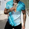 Mens Casual Shirts Coconut Tree Shirts For Men Printed Mens Holiday Hawaiian Shirt Summer 5xl Short Fashion Beach Tee Shirt Male Loose Blouse 230413